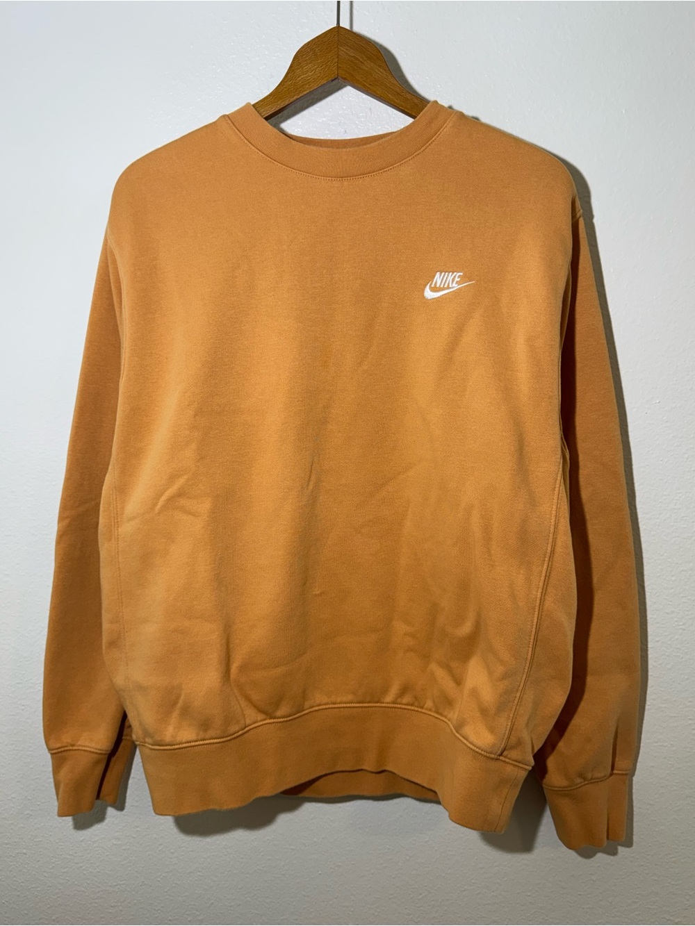 Nike Orange Crewneck Sweatshirt - Men's Casual Pullover